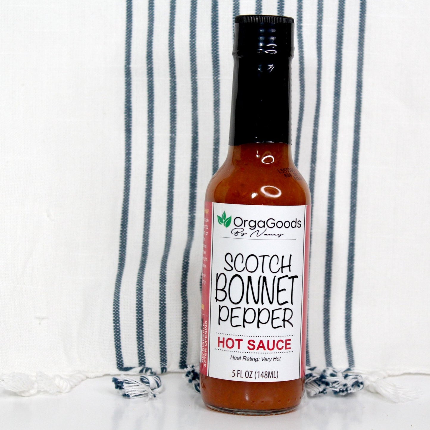 scotch bonnet hot sauce 5oz bottle with label